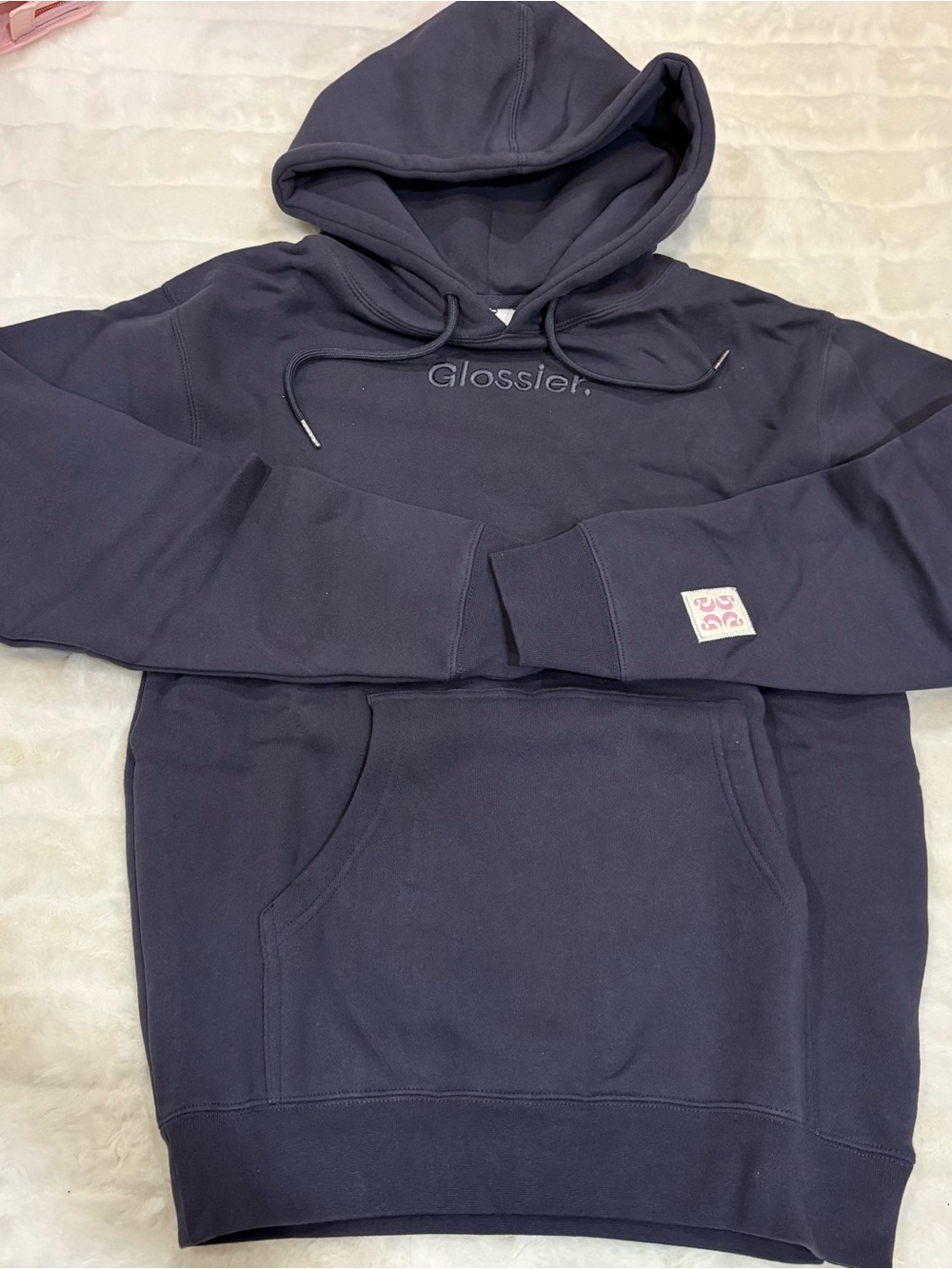 Glossier Embroidered Logo Hoodie